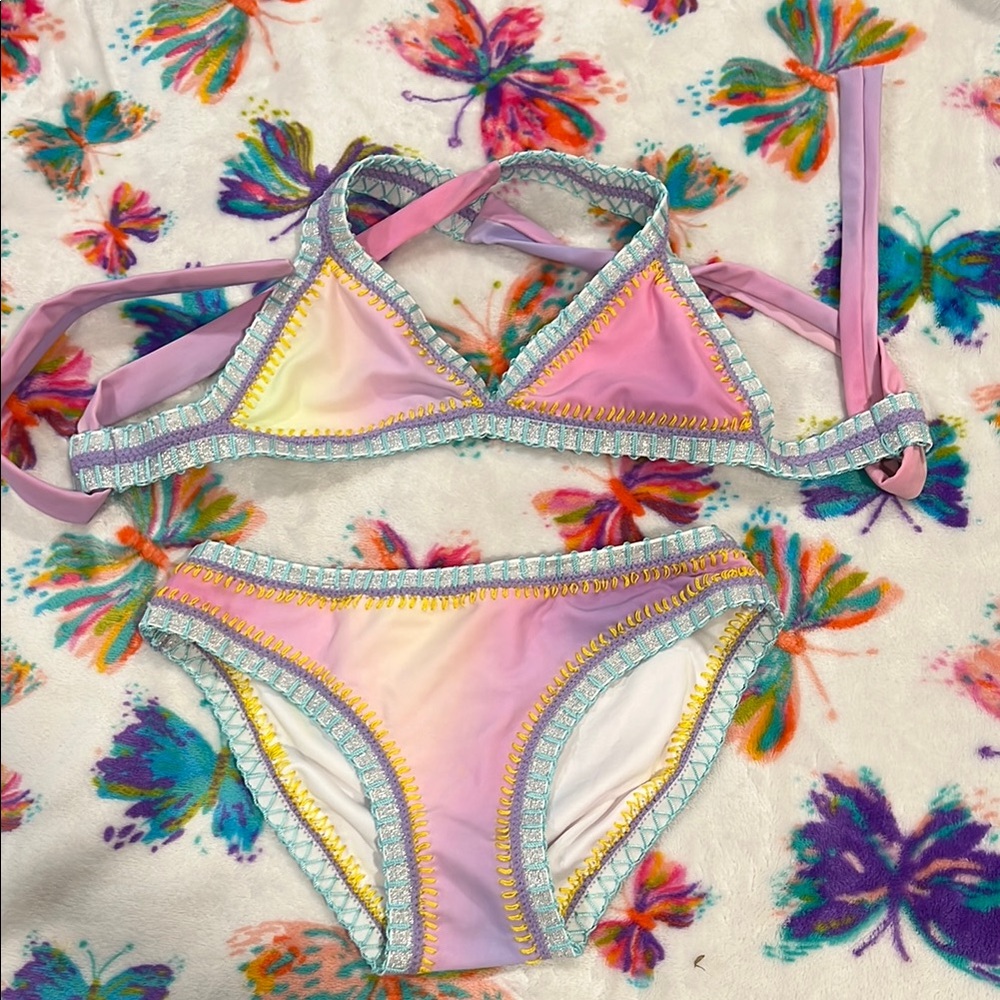 Colorful Bikini Set with Pastel Hues